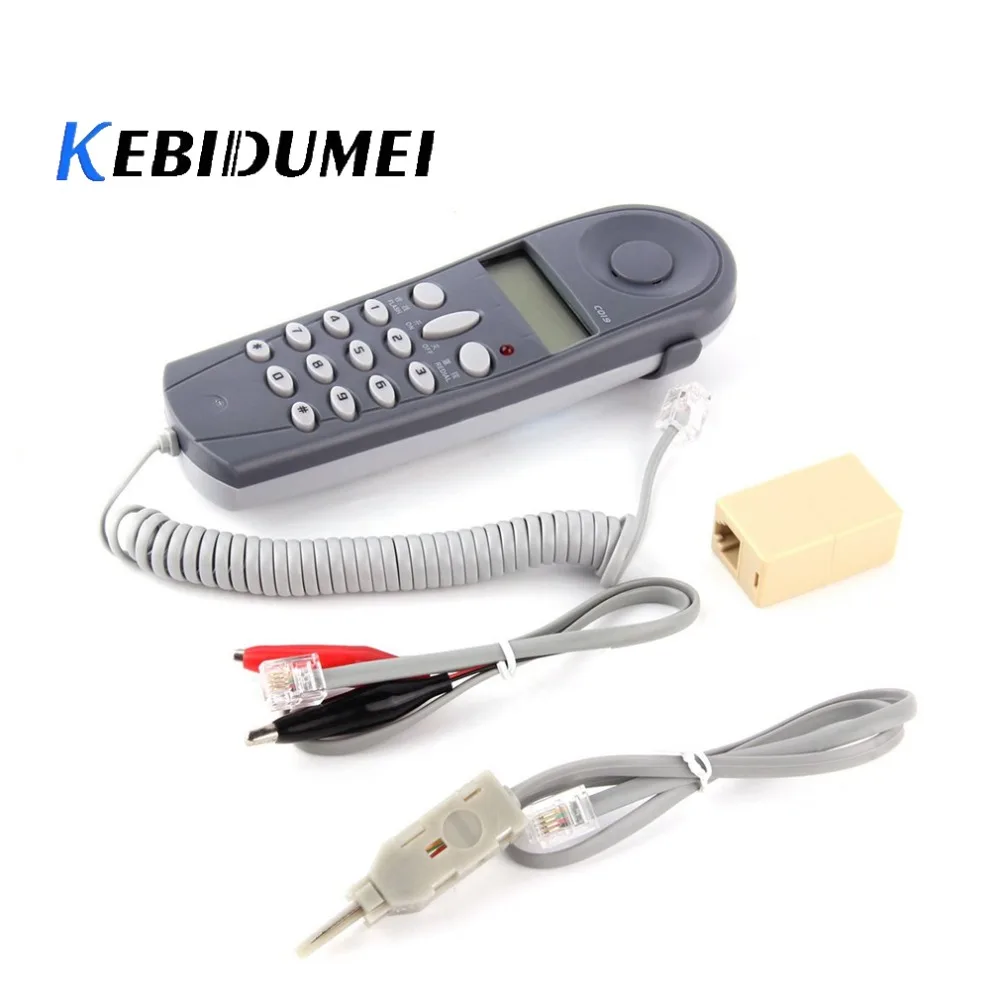 

kebidumei Telephone Phone Butt Test Tester Lineman Tool Network Tester Cable Set Device C019 Check for Telephone Line Fault