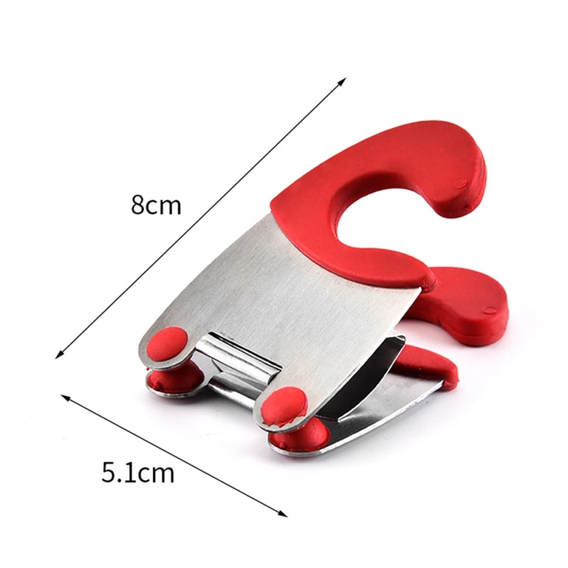 High temperature resistant stainless steel pot side clamp practical anti-hot spoon set household kitchen gadget