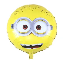 10pcs/lot 45*45cm Lovely Double-faced Despicable Me Party Minions Balloons Childrens Party Baloes Funny Decoration,ballon Helium