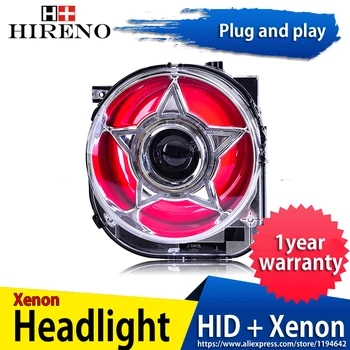 

Hireno Headlamp for Jeep Renegade Headlight Headlight Assembly LED DRL Angel Lens Double Beam HID Xenon 2pcs