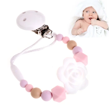 

2018 New Baby Kids Silicone Chain Clip Holders Boy Girl Pacifier Soother Nipple Leash Strap Baby Care