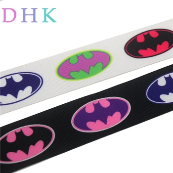 

DHK 1.5'' 50yards Free shipping batman hero printed grosgrain ribbon Accessory hairbow headwear DIY decoration 38mm S811