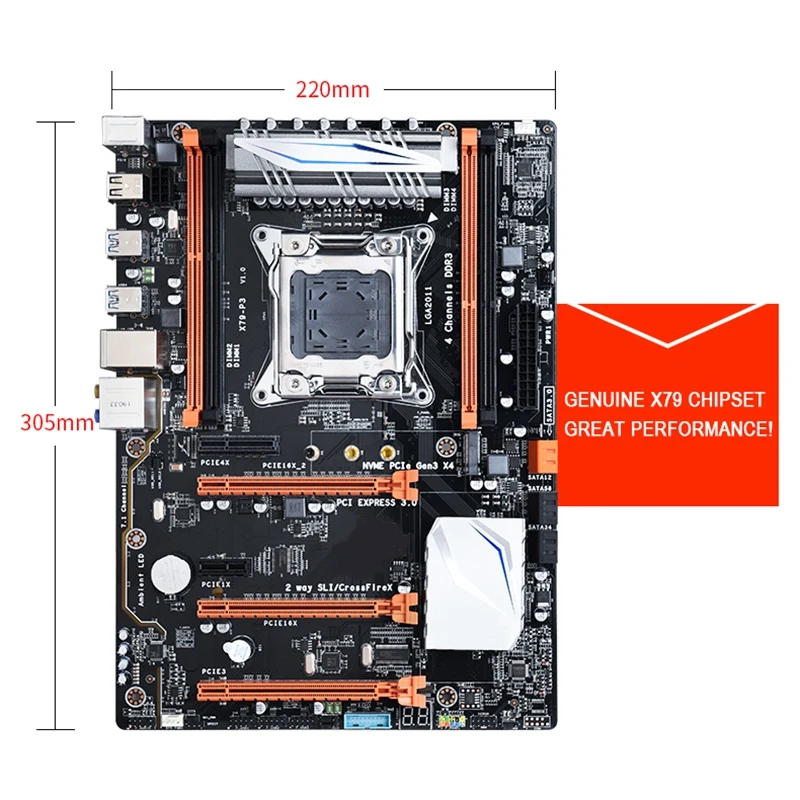 X79-P3 игровая материнская плата Lga 2011 Atx Поддержка Intel Xeon Core Cpu 4X32 Gb 128Gb Ram память Pci-E X16 для серверного рабочего стола