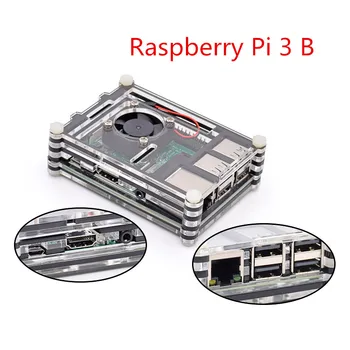 

Raspberry Pi Case 9 Layers Acrylic Case with Cooling Fan for Raspberry Pi 3 Model B (without Raspberry Pi board)