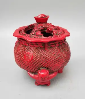 

Chinese archaize imitation resin three small monks money bag censer