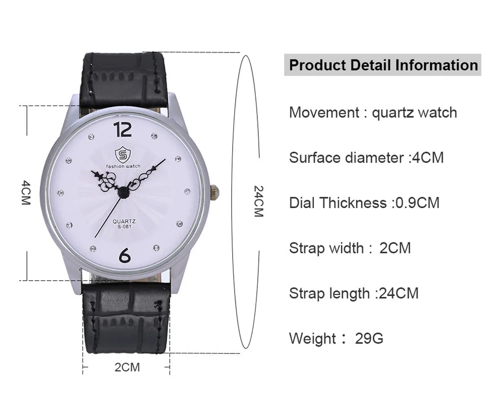 Роскошные для мужчин большой циферблат модные часы для мужчин черные wo часы кожа Повседневное наручные часы, горячая Распродажа C501