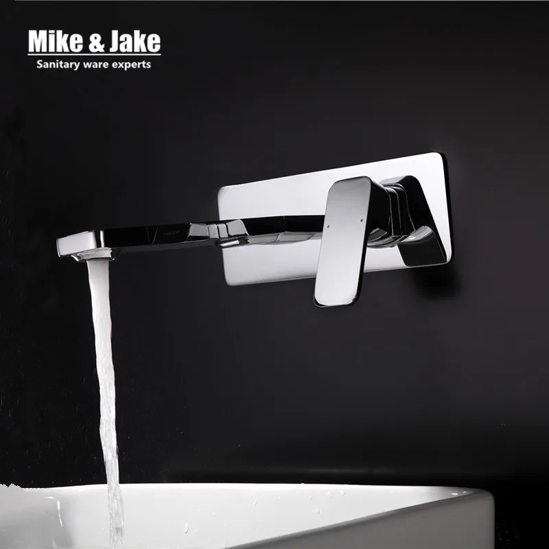 Buy Wall Mounted Waterfall Chrome faucet bathroom