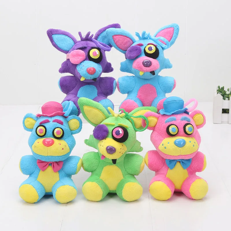 5 шт./компл. game Five Nights At Фредди плюшевый toys 15/25 см черная подсветка неоновая детская