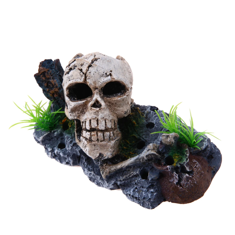 

Artificial Floating Pumice Suspended Stone Aquarium Fish Tank Pirate Skull Skeleton Ornament Fish Tank Landscaping Decoration