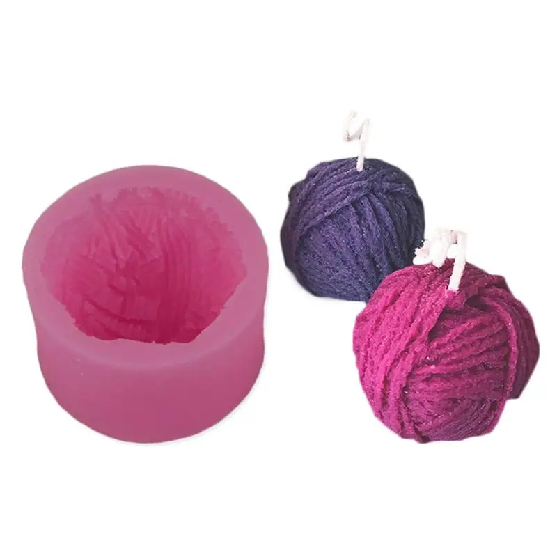 

Round wool candle silicone mold DIY clay craft mold hand making Aroma candle gypsum tool Fondant cake decoration