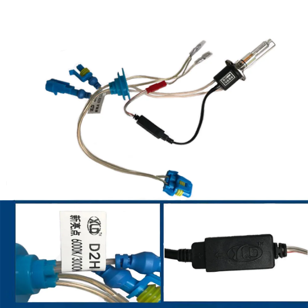 2 шт. 55 W Dual тон hid ксеноновая лампа авто объектив света H1 H7 H11 HB3 HB4 D2H лампы 3000 K 6000 K два тона фар автомобиля Замена DIY