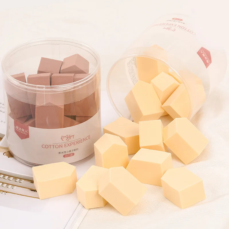 

powder puff 15pcs powder puff and brown powder puff and make-up eggs wholesale makeup brush cleaner sponge