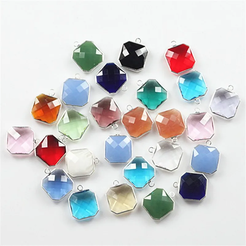 1 лот Crystal Mix Цвет Стекло бисера Разъем Шарм Стекло Разъем бисера для изготовления ювелирных изделий