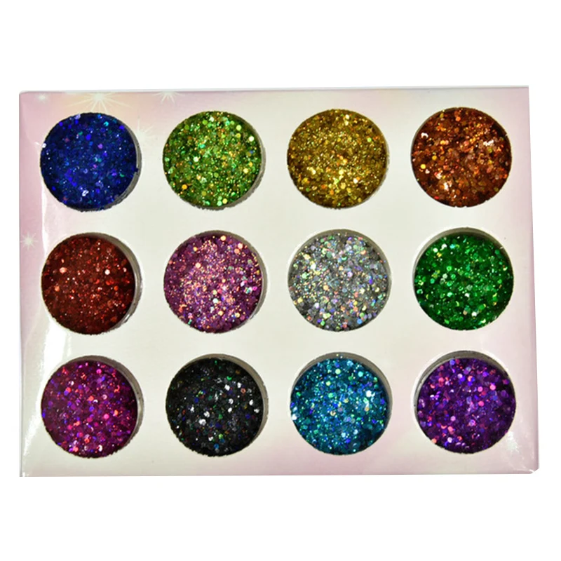  12jars/box Chameleon Aurora Nail Glitter Powders Shiny Irregular Nail Art Sequins Holographic Flake