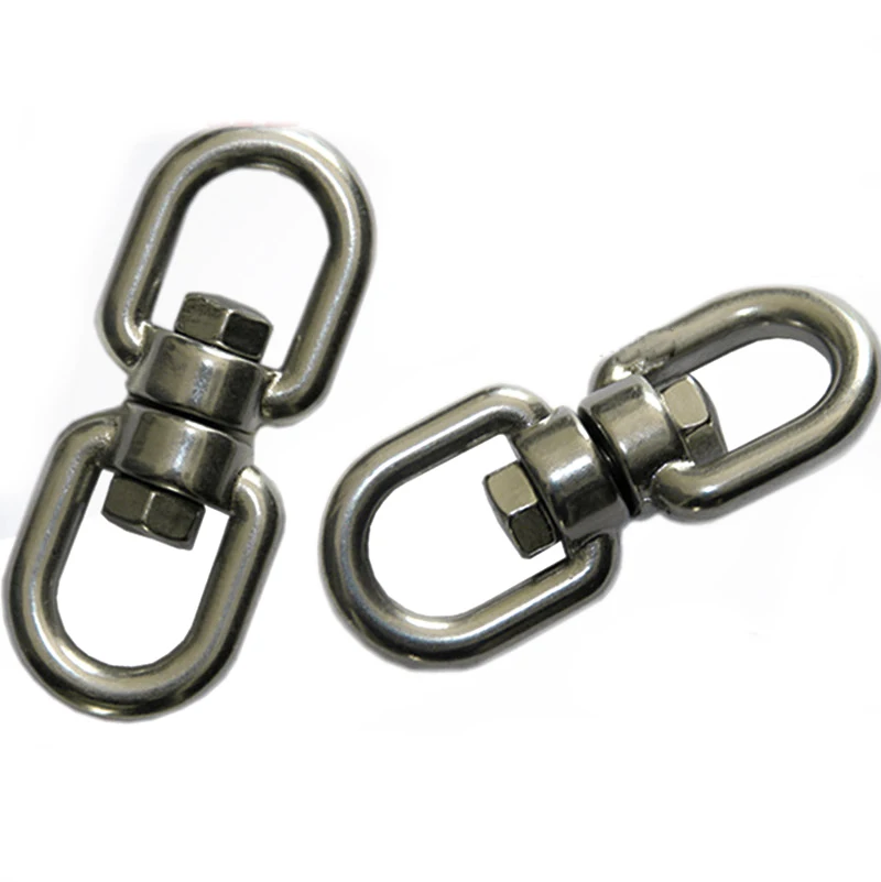 Load 110kg/240lbs,0.37 by 0.37 Preamer 5 Double Ended Swivel Eye Hook Shackle Ring Connector 