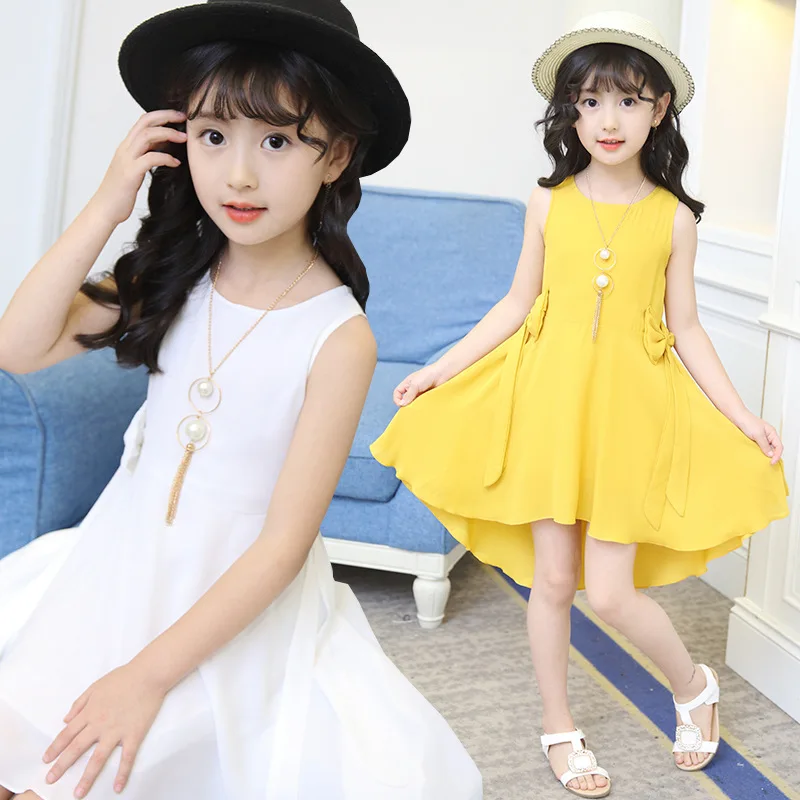 Chiffon Baby Teenage Girls Dresses Age 10 11 12 13 15 -8457