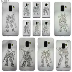 MEIBAI Gundam art Прозрачный Футляр для Samsung Galaxy A3 A5 A7 2017 A6 A8 плюс 2018 A7 A8 A9 2018 A6s A8 A9 star