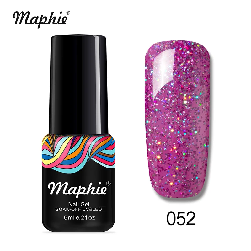 Maphie 6 мл УФ-гель для ногтей Красный Цвет гель светодиодный лак для ногтей лак замачиваемый салон лак для ногтей эмаль Полупостоянный светодиодный гель - Цвет: 052