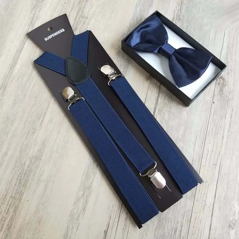 Комплект из 2 предметов с подтяжками и галстуком-бабочкой; комплект из 3 зажимов для взрослых женщин и мужчин; Повседневный стиль