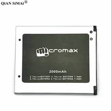 Высокое качество 2000 мАч батарея для Micromax Q340 A114 A92 A106 A115 A116 A117 A210 S9101 Q338 s9111 чехол для телефона