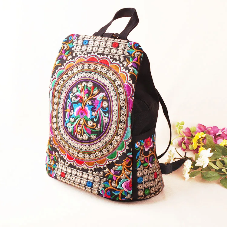 Ethnic Canvas Backpack Women Handmade Flower Embroidered Bag Travel Bags  Schoolbag Backpacks Mochila|backpack mochila|canvas backpack womencanvas  backpack - AliExpress