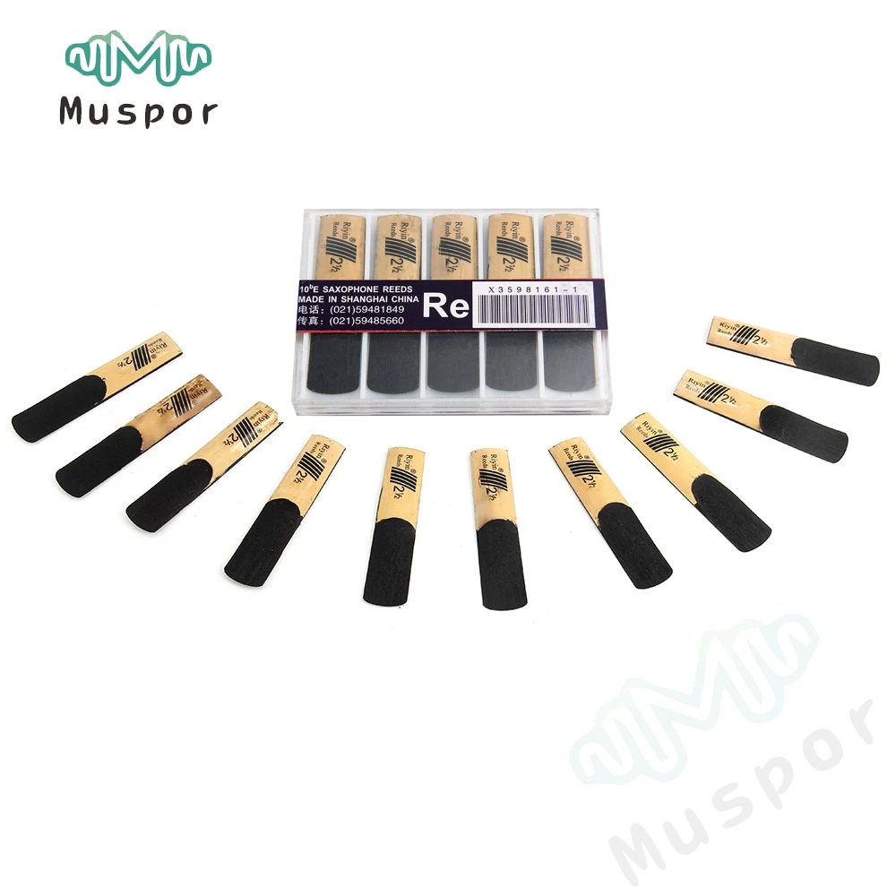 

10 pcs Alto Sax Saxophone Reeds 2.5 Reed Bamboo Flexible Original 2,5 strength