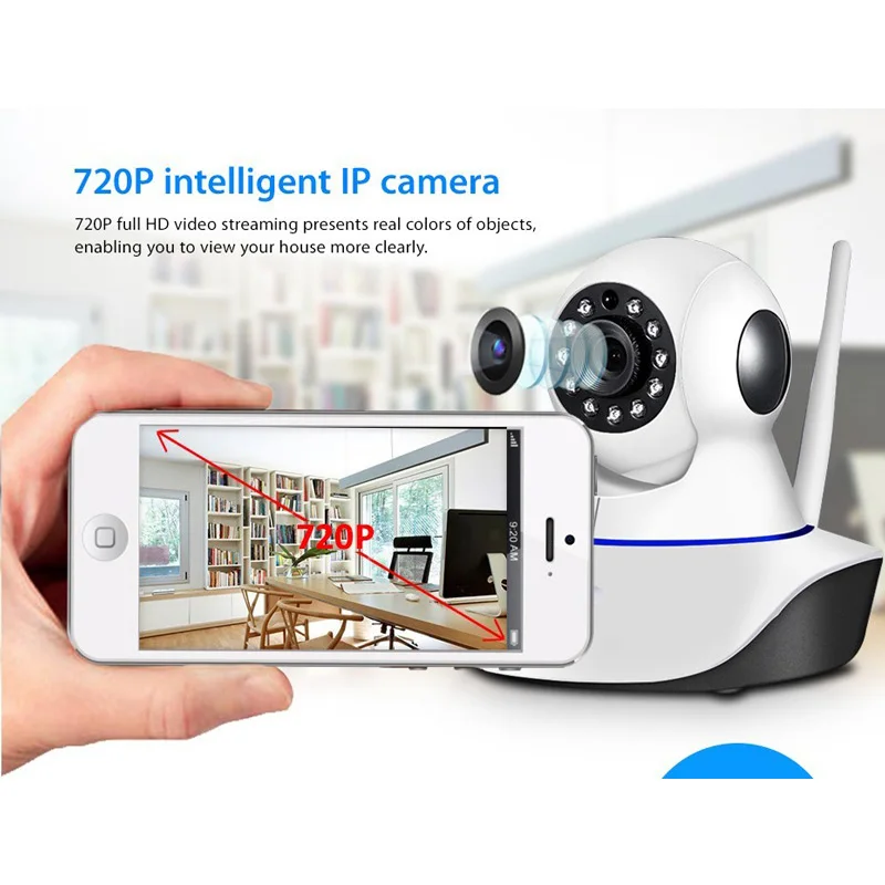 2.0MP Smart Home 360 Panoramic Wireless CCTV Security Camera Indoor Wifi P2P IP Camera Two Way Talk Remote Control Night Vision