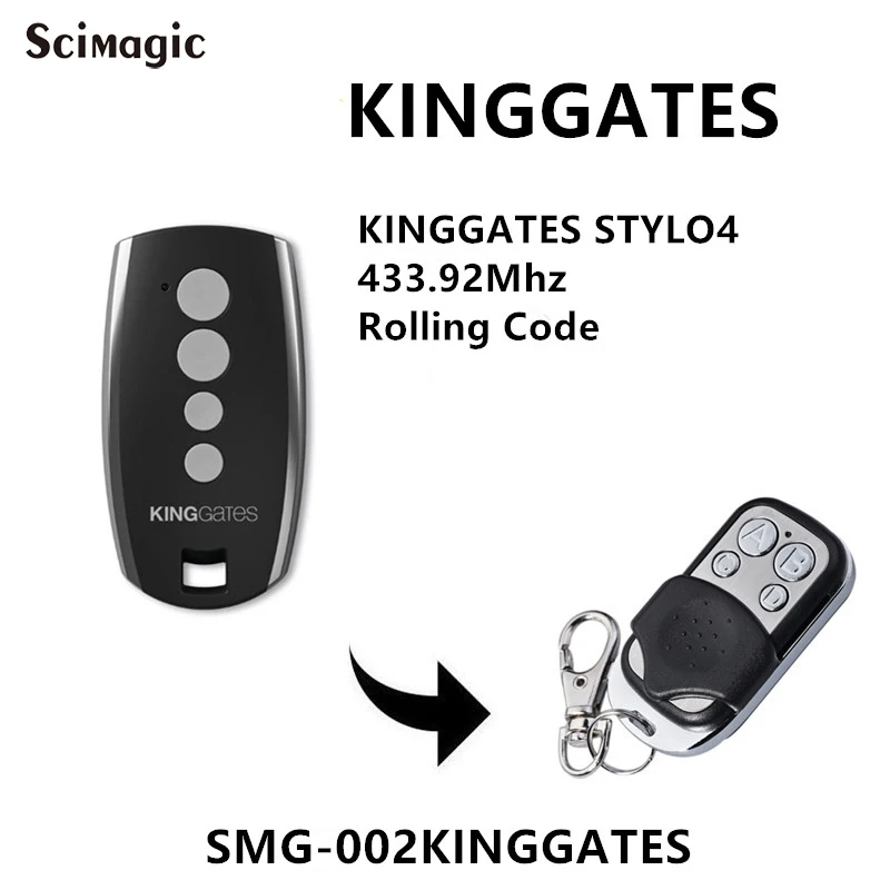 King Gates Stylo 4 K пульт дистанционного управления для гаража Замена 433,92 МГц ручной передатчик Kinggates пульт управления воротами брелок Скалка код