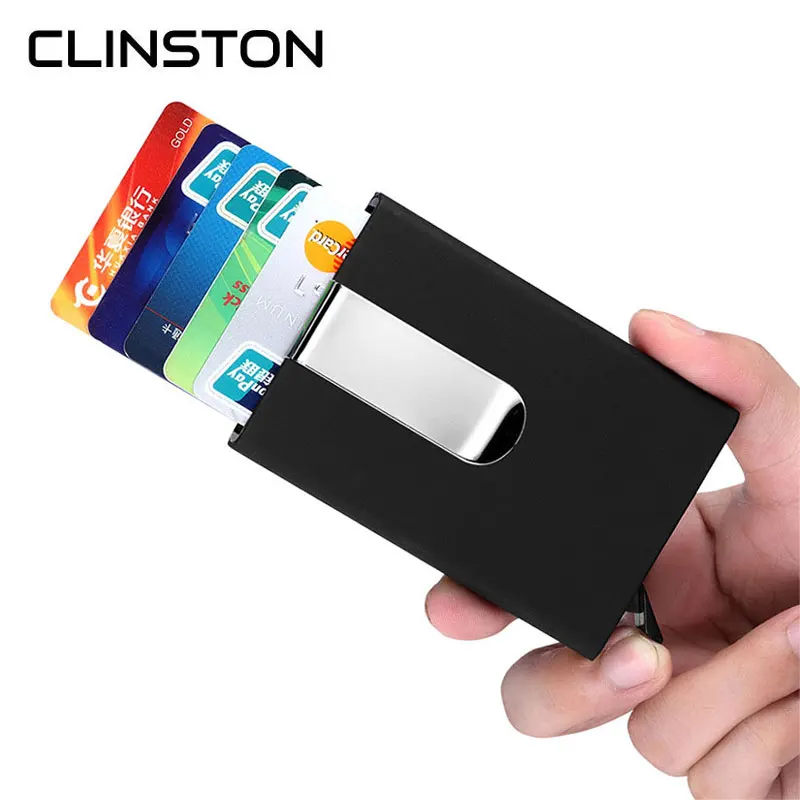Automatic Credit Card Holder Men's ID Business Cards Holders Case with