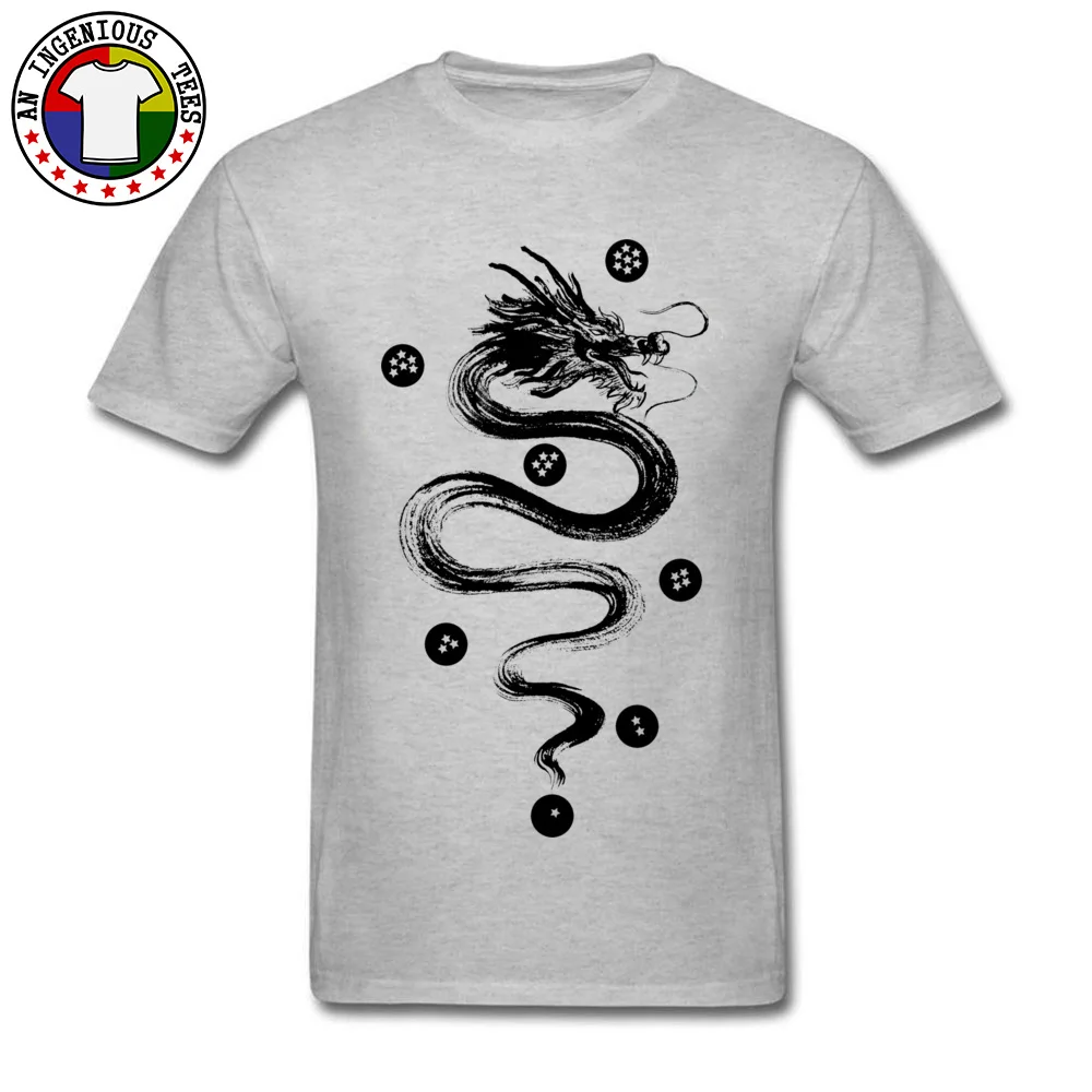 Tops Shirt dragon paint Summer Autumn Cheap Comics Short Sleeve 100% Cotton Round Neck Men T-Shirt Comics Tee-Shirt dragon paint grey