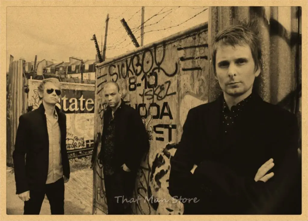 Muse poster.muse rock music vintage retro poster kraft paper decorative wall sticker