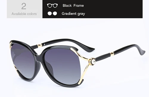 HD поляризационные УФ Модные солнцезащитные очки для женщин Роскошные брендовые дизайнерские Винтажные Солнцезащитные очки женские заклепки оттенки большая оправа Стиль очки - Цвет линз: black