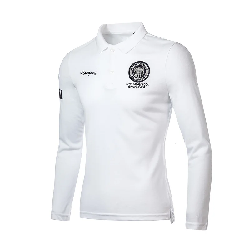 

Polo shirt for men long sleeve casual solid Polo shirt for men slim and breathable Polo shirt Homme 5-color s-5xl