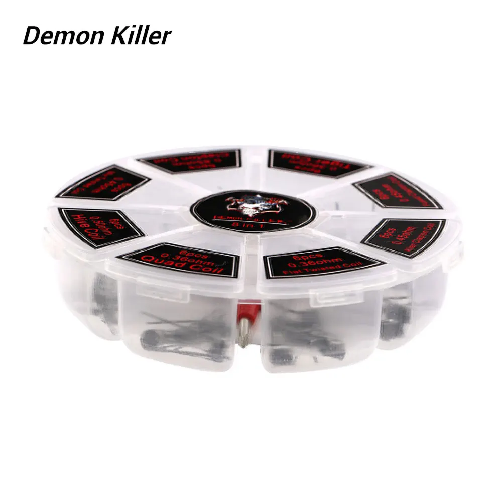 48pcs Demon Killer 8 In 1 Coil w/ Hive/Quad / Tiger / Clapton / Mix