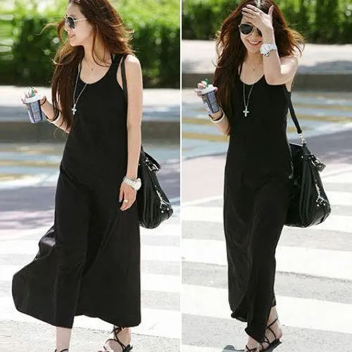 Hot New 2016 Summer font b Women b font Ladies Casual O Neck Cotton Sleeveless Black