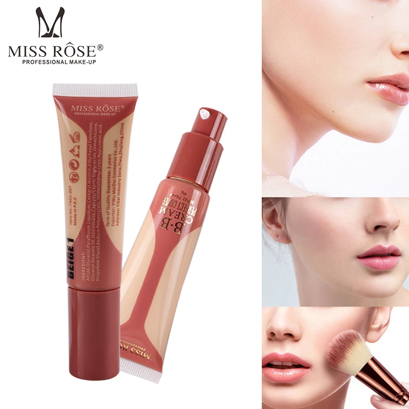 Miss Rose brand makeup base foundation cream 40g dark 10 colors concealer waterproof long lasting Nourish BB MS176 |