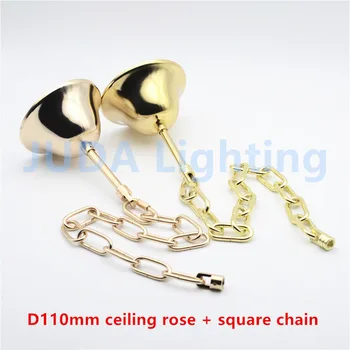 

Vintage metal ceiling rose canopy with chain lamp base for retro Edison led bulb pendant light crystal candle lamp chandeliers