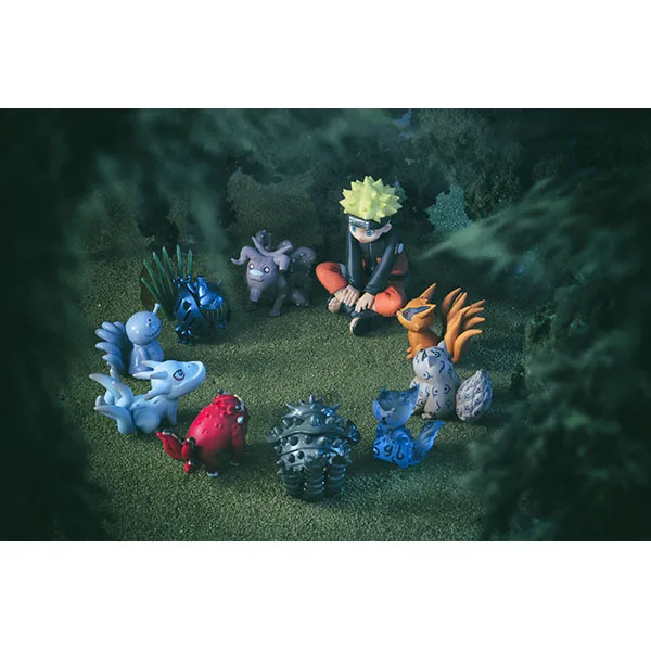 10pc sset Anime Naruto Figurine Uzumaki Naruto And Bijuu PVC Action Figure Collection Model Toys  (1)