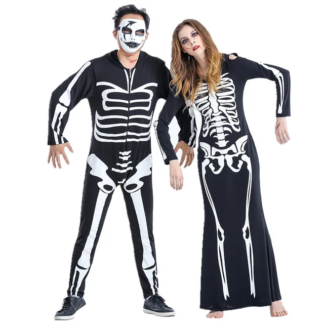 Couple Lover Skeleton Costume Masquerade Unisex Men Adult Halloween