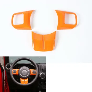 

YAQUICKA ABS Car Steering Wheel Trim Cover Sticker Styling Fit For Jeep Patriot Compass Wrangler 2011-2016 Car-covers Accessory