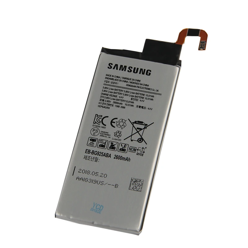 Оригинальный аккумулятор для Samsung GALAXY S6 Edge G9250 EB BG925ABA G925F G925K G925S G925A G925 G925L 2600
