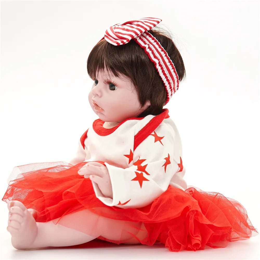 55 см мягкая эко-дружественная PP хлопковая кукла тела Reborn Baby 2" игрушка для девочек подарок на день рождения детский образовательный игрушки для детей