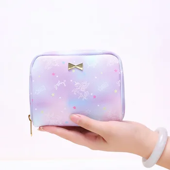 

Women Travel waterproof PVC printing Portable Small Travel Toiletry Pouch makeup Organizer Cosmetic Case Storage bag with Zipper