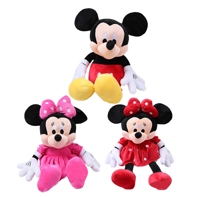 1 шт. 28 см милый классический Микки Красный Минни и розовый Минни плюшевые игрушки мягкие милые куклы животных для детей подарок на день рождения