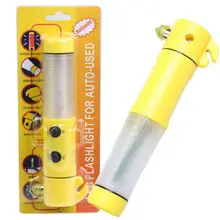 Car Rescue Tool Life Saving Escape Hammer Safety Emergency Hammer Sharp Blade Cutter LED Light SOS Red Flashlight Magnet Base