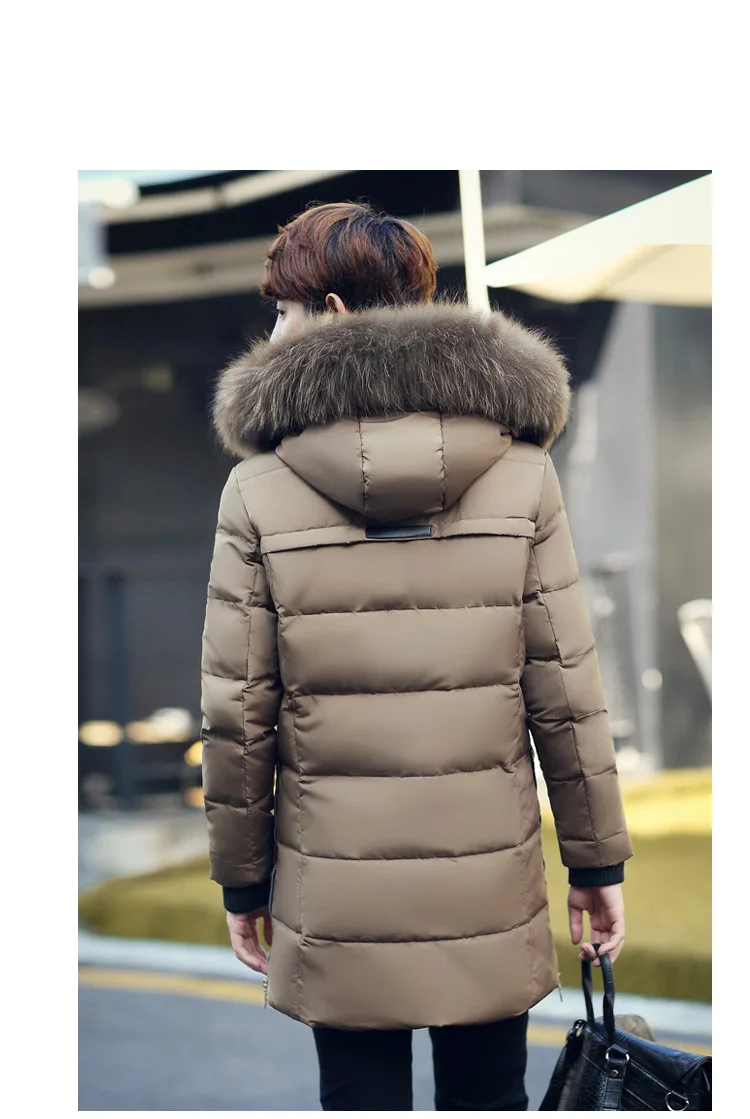 Мужская однотонная парка модное пальто Верхняя одежда зимняя новая одежда куртки Деловые модные длинные толстые зимние пальто