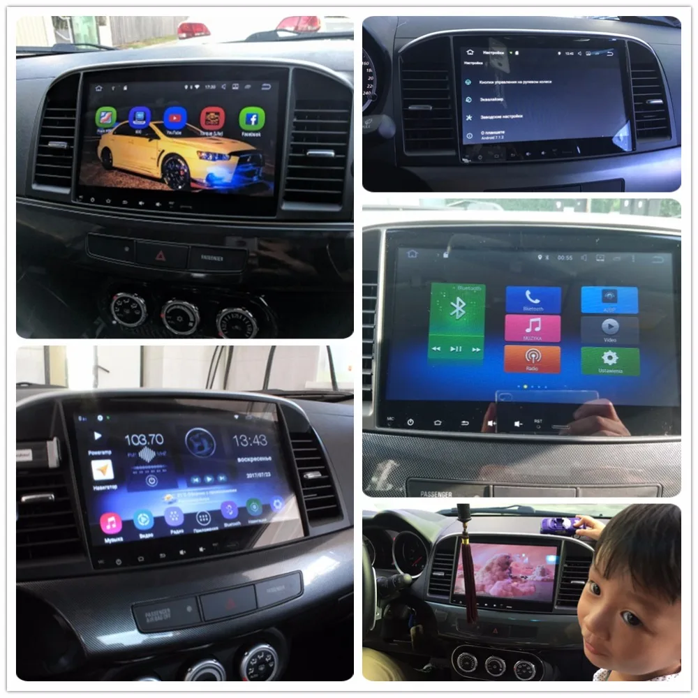 Best Dasaita 10.2" Android 6.0 Octa Core Car DVD GPS player  for Mitsubishi Lancer 10 EVO Stereo Auto Radio Head unit Multimedia 4