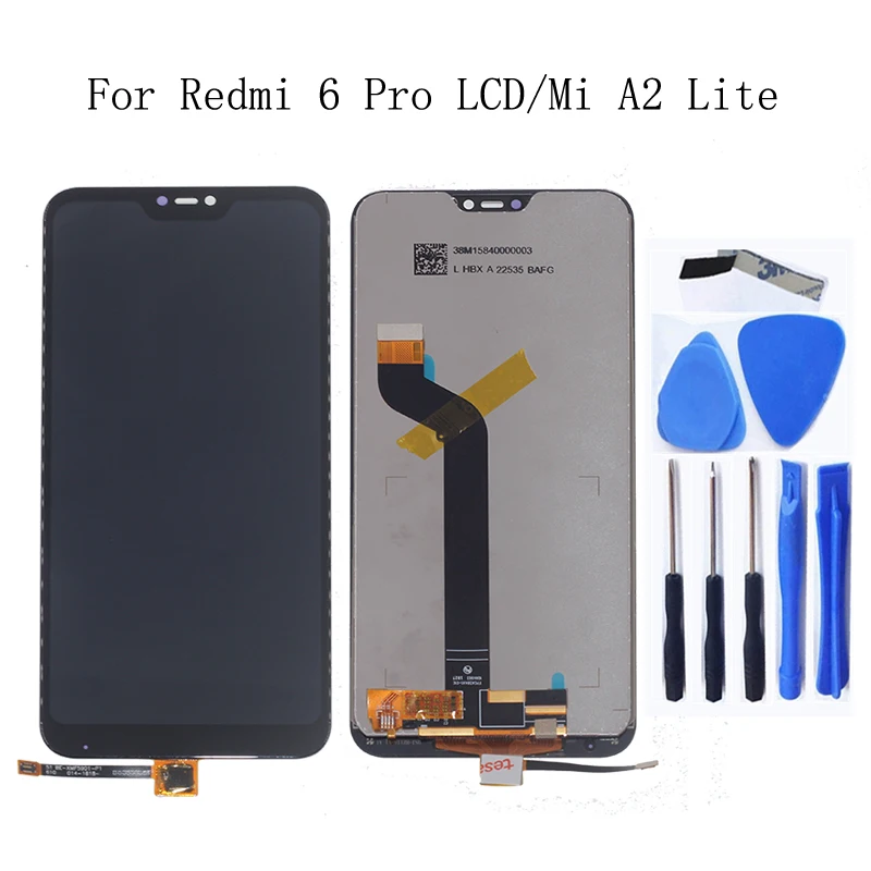 

5.84"Original display+Frame For Xiaomi Mi A2 Lite LCD Display+Touch Screen Digitizer Assembly For Xiaomi Redmi 6 Pro LCD Replace