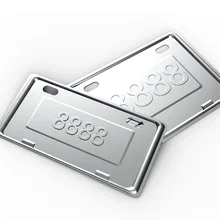 Номерной знак мотоцикла из нержавеющей стали 2 шт