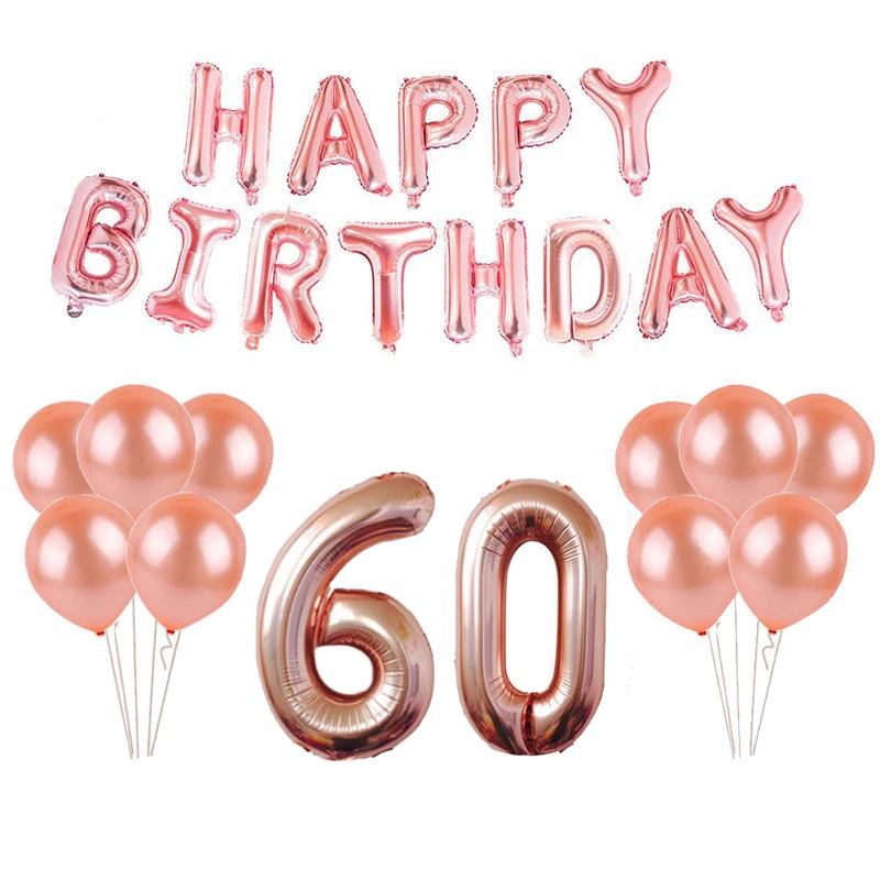 18th 25th 30th 35th 40th 50th 60th 70th 80th 90th розовое золото День рождения поставки С Днем Рождения